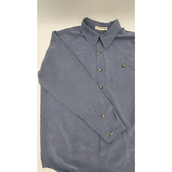 Orvis Mens long sleeve button down Pocket Blue Micro Checkered Large - Picture 1 of 8